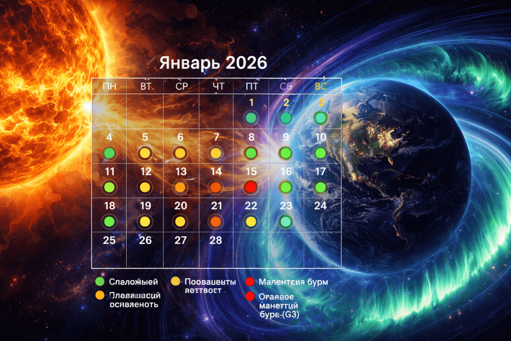 Магнитные бури календарь: полное руководство по космической погоде 2026